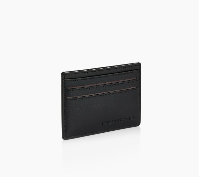 Étui carte bancaire cuir noir