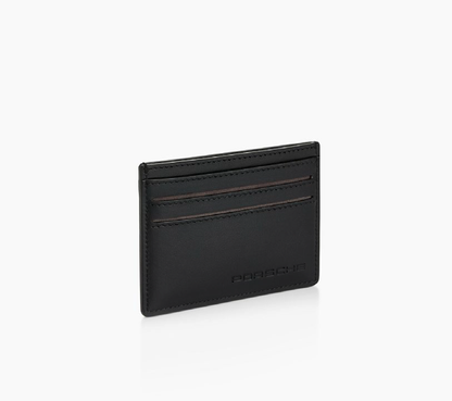 Étui carte bancaire cuir noir