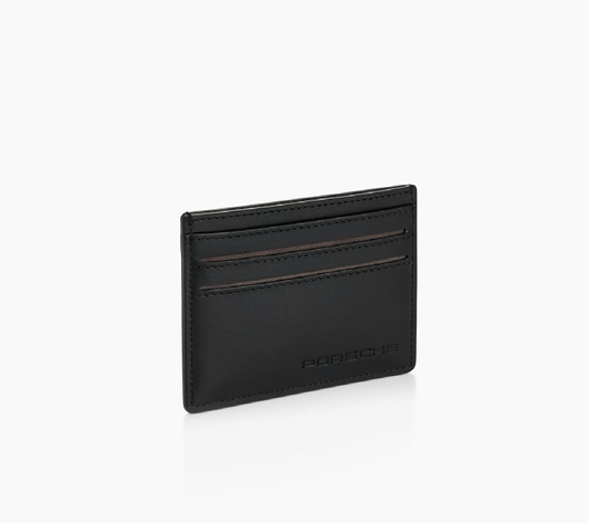 Étui carte bancaire cuir noir