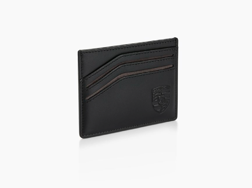 Étui carte bancaire cuir noir