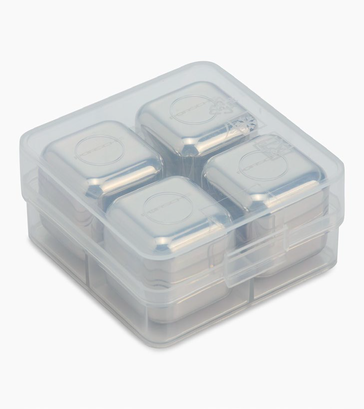 Set de 4 glaçons en acier inoxydable