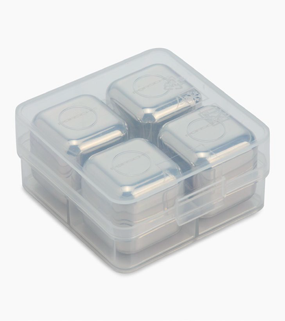 Set de 4 glaçons en acier inoxydable