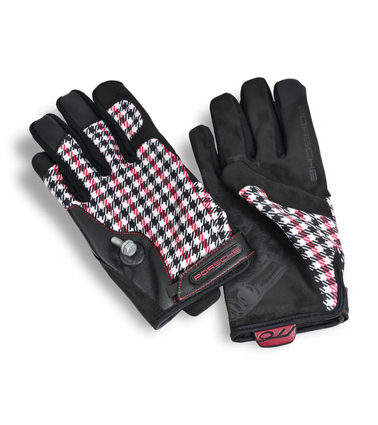 Gants de montage Porsche Classic Pepita (en rouge)