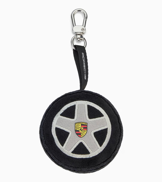 Porte-clés roue en peluche