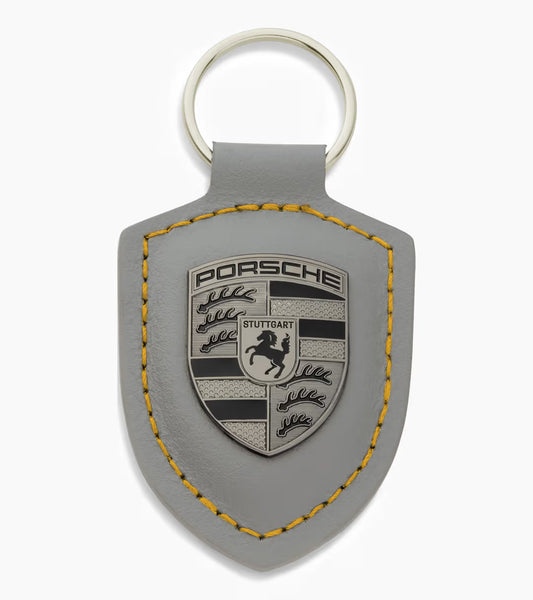 Porte-clés écusson - Gris et jaune