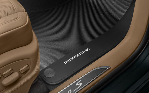 Carbon floor mats with leather trim - Macan (2014-2021)