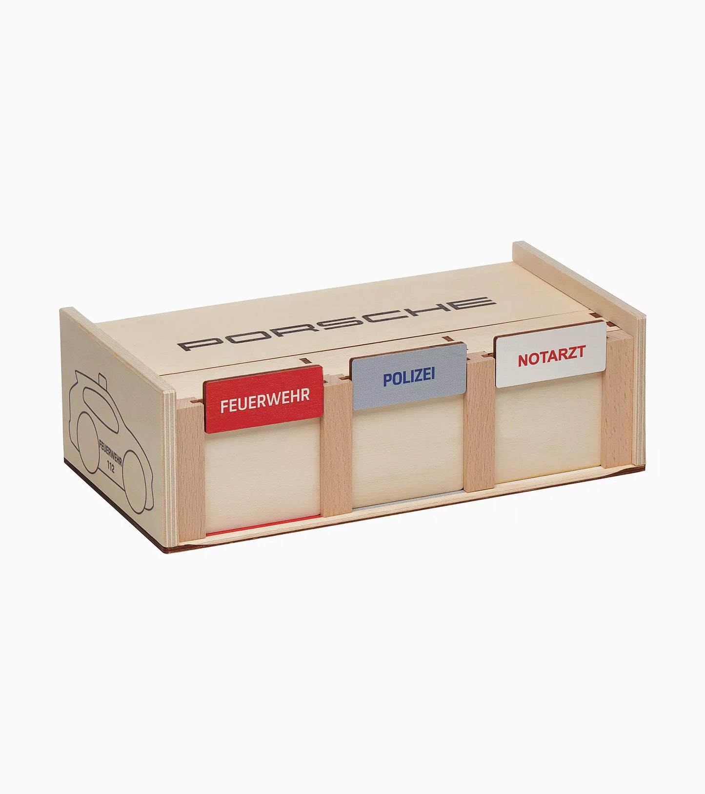 Ensemble de véhicules d'urgence en bois