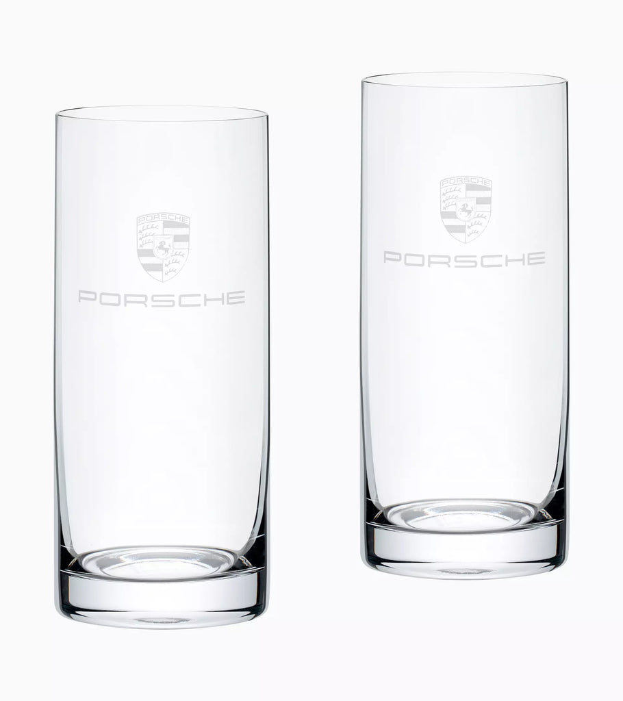 Set of 2 Long Drink glasses with crest – Essential