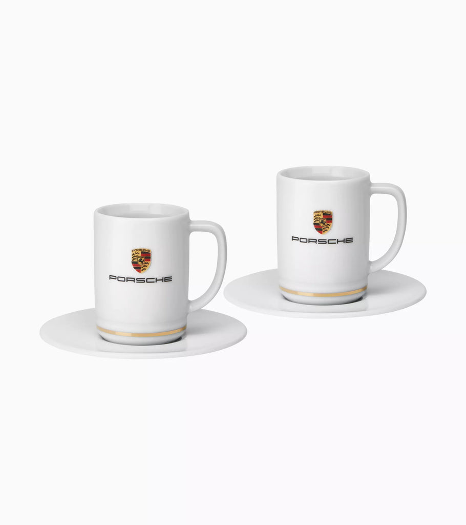 Duo of Espresso cups - Porsche Crest